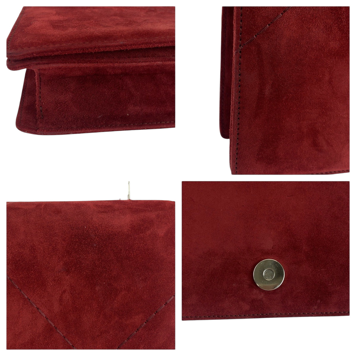 15930
Salvatore Ferragamo サルヴァトーレフェラガモ レッド シルバー金具 スウェード ショルダーバッグ ハンドバッグ 2way  レディース
