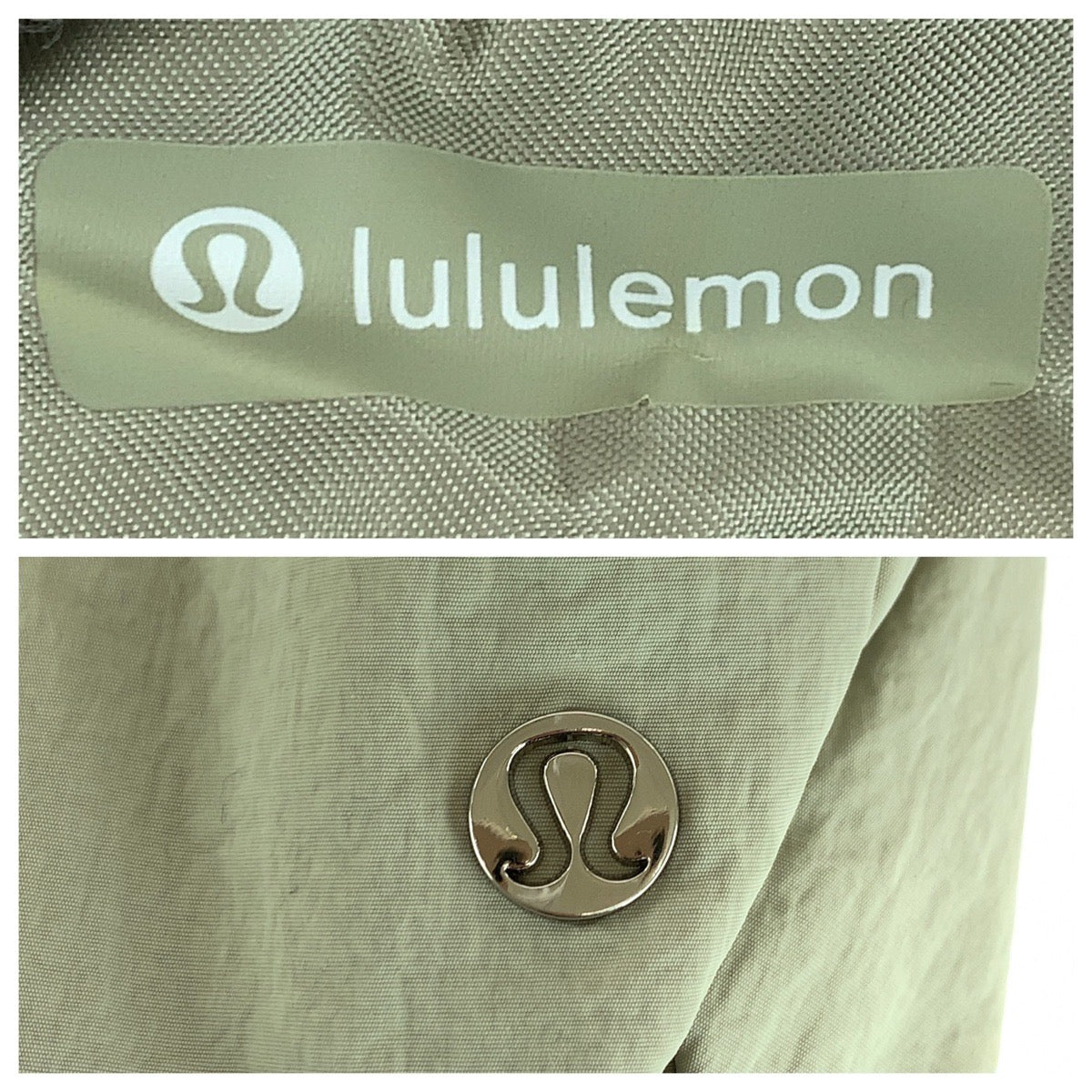 15932
lululemon ルルレモン グレー シルバー金具 ナイロン ショルダーバッグ ボストンバッグ  レディース