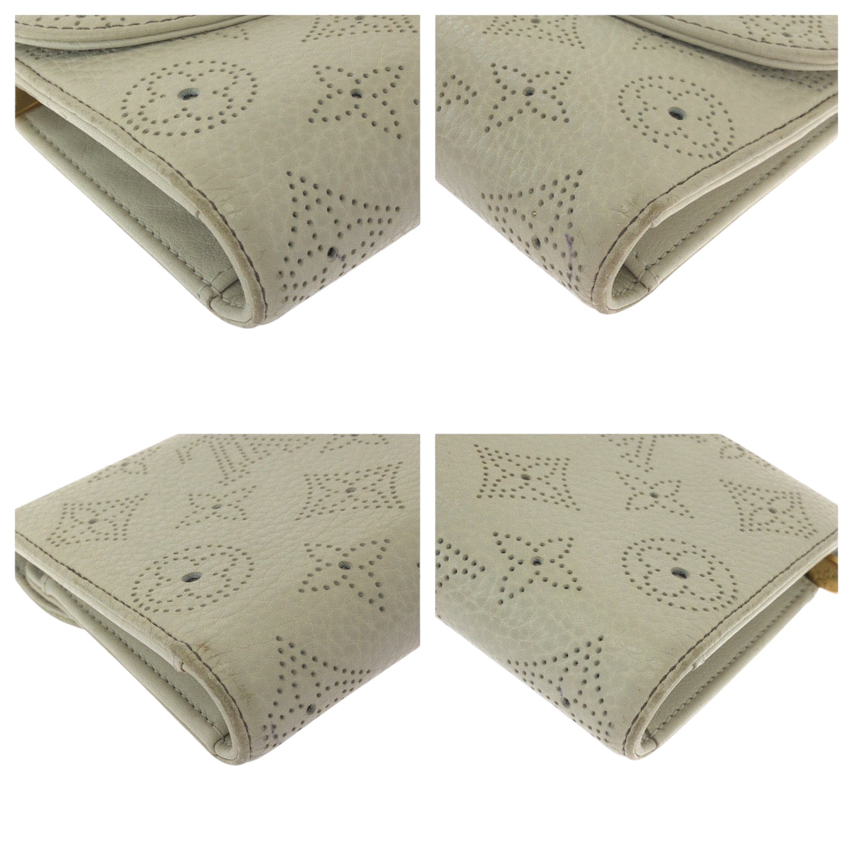 15938
LOUIS VUITTON ルイヴィトン モノグラム マヒナ ポルトフォイユ アメリア アイボリー ゴールド金具 レザー M58132 長財布 ロングウォレット  レディース
