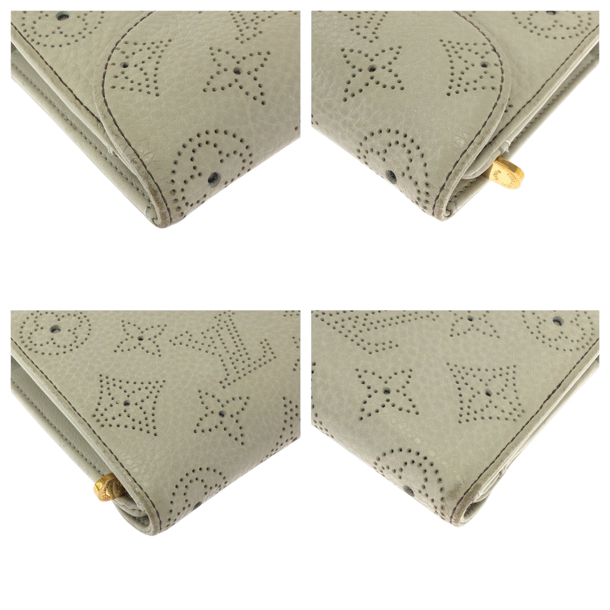 15938
LOUIS VUITTON ルイヴィトン モノグラム マヒナ ポルトフォイユ アメリア アイボリー ゴールド金具 レザー M58132 長財布 ロングウォレット  レディース