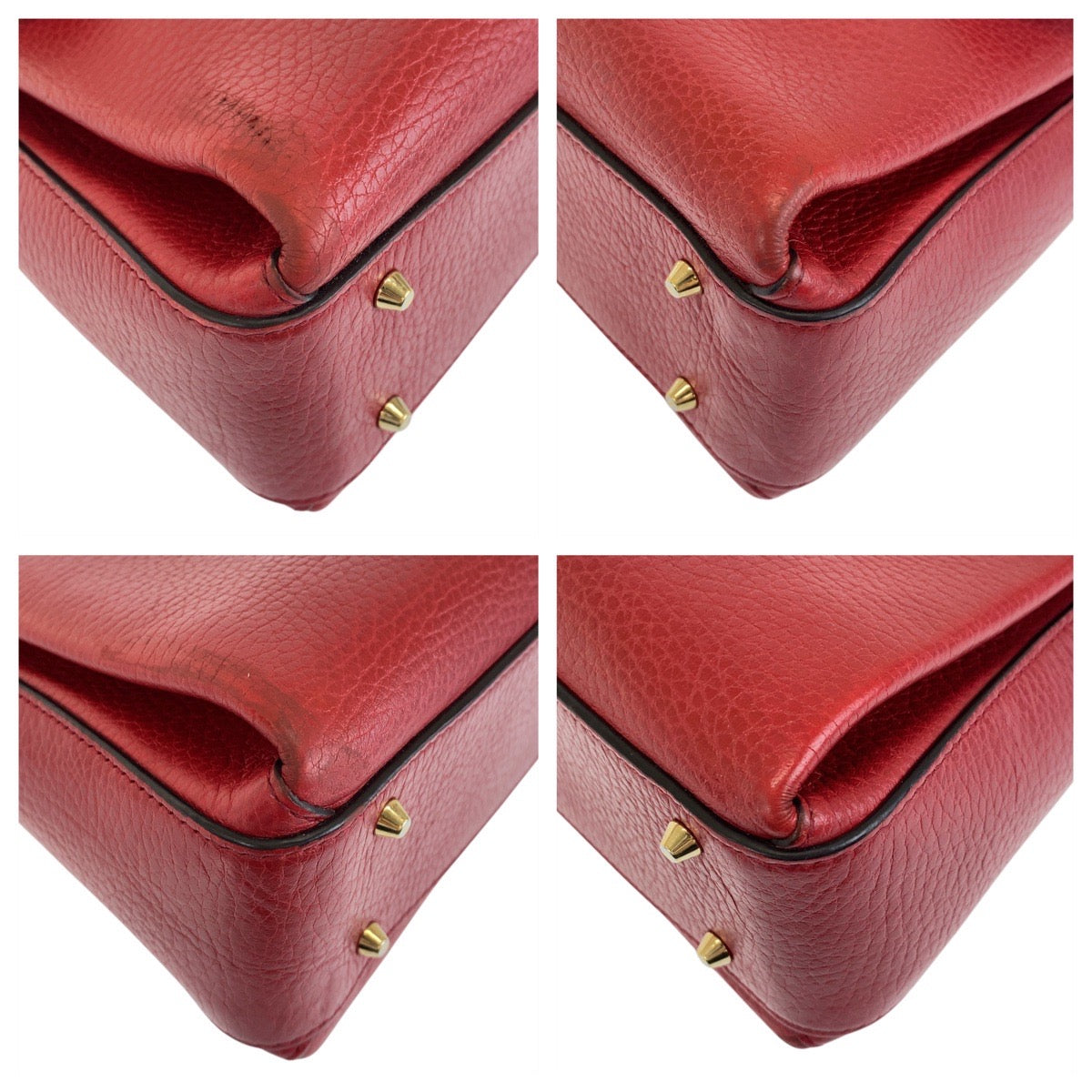 15941
GUCCI グッチ インターロッキング レッド ゴールド金具 レザー 510302 ショルダーバッグ ハンドバッグ 2way  レディース ABP68