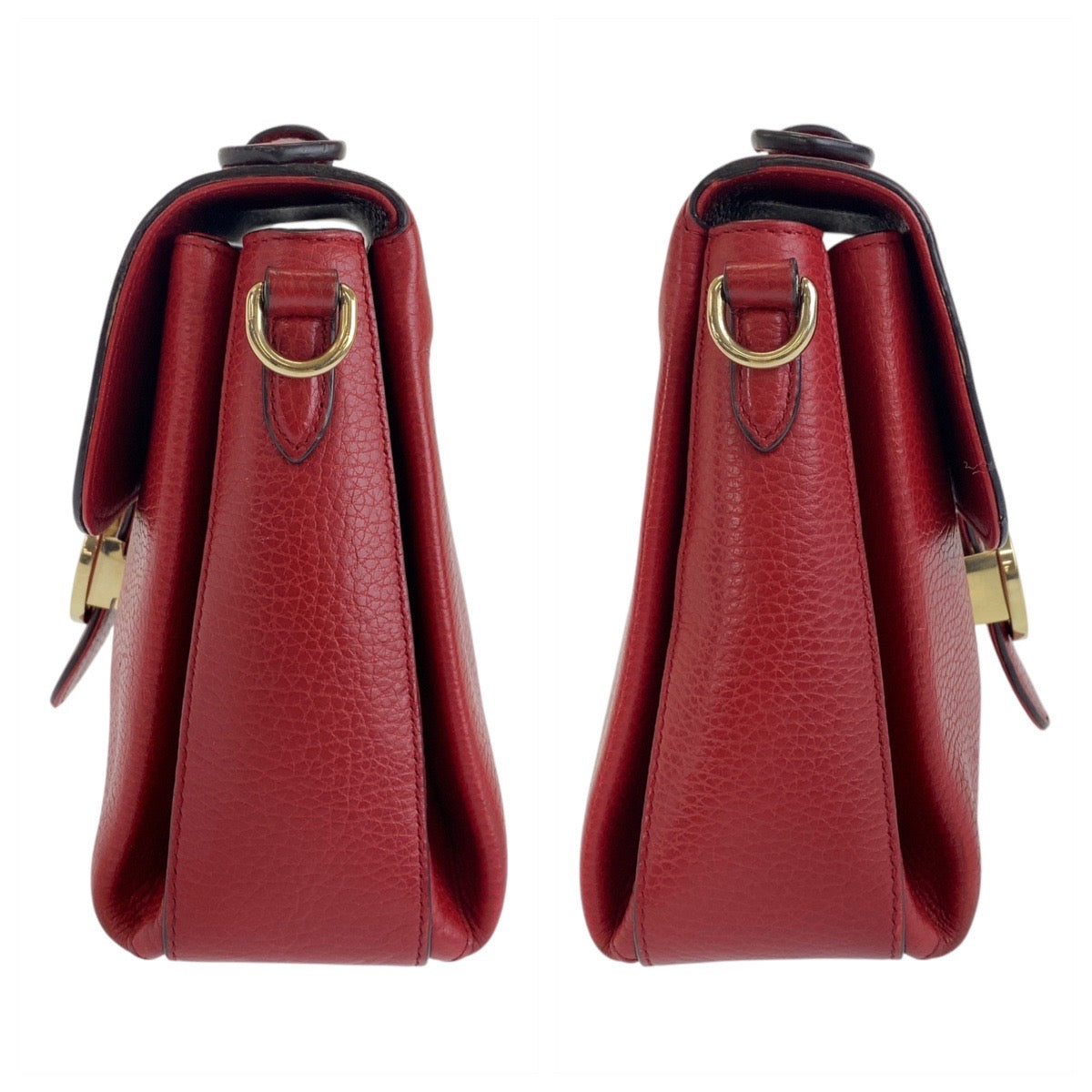 15941
GUCCI グッチ インターロッキング レッド ゴールド金具 レザー 510302 ショルダーバッグ ハンドバッグ 2way  レディース ABP68
