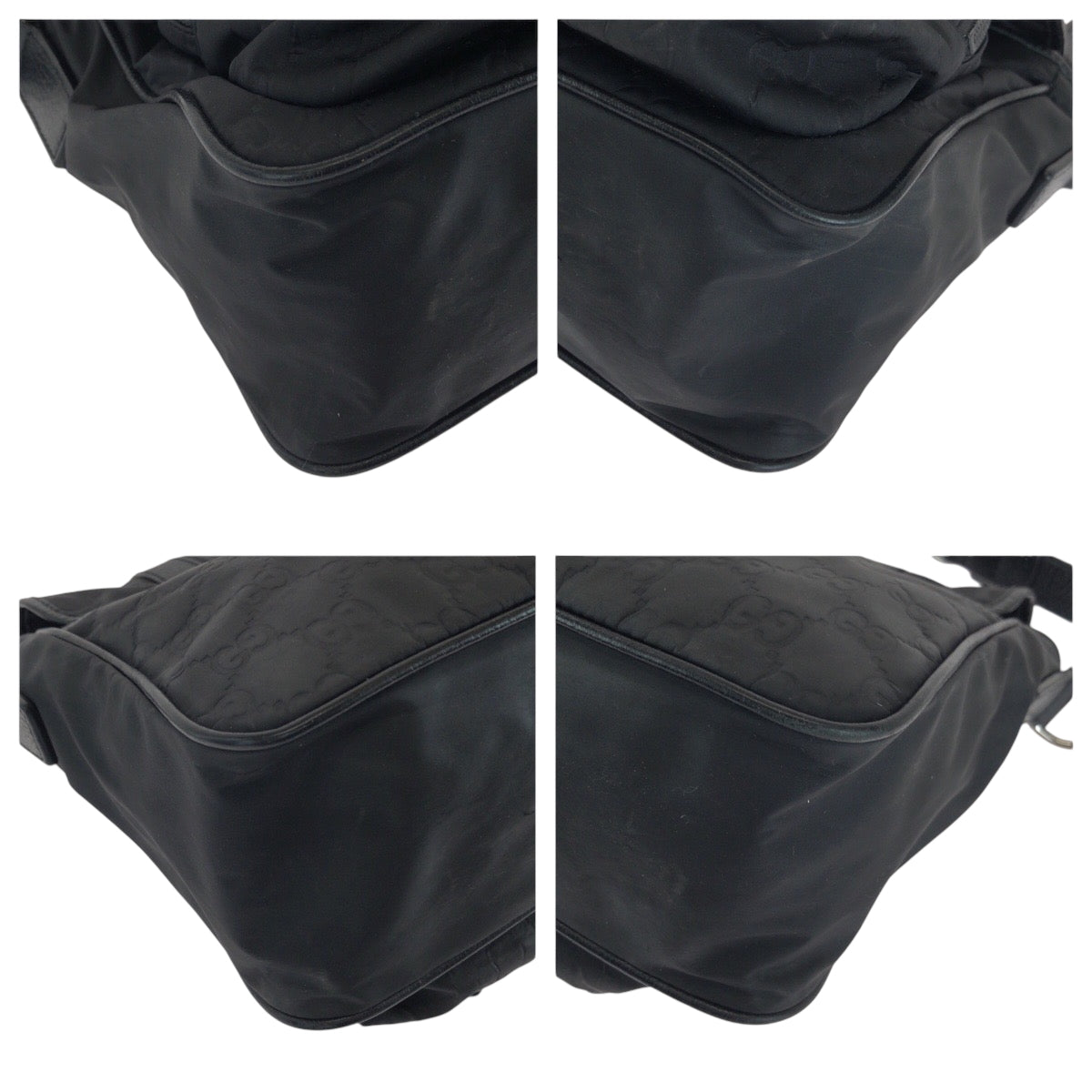 15944
GUCCI グッチ ブラック 黒 シルバー金具 ナイロン / レザー 510335 ショルダーバッグ ポシェット 男女兼用  メンズ ABP46