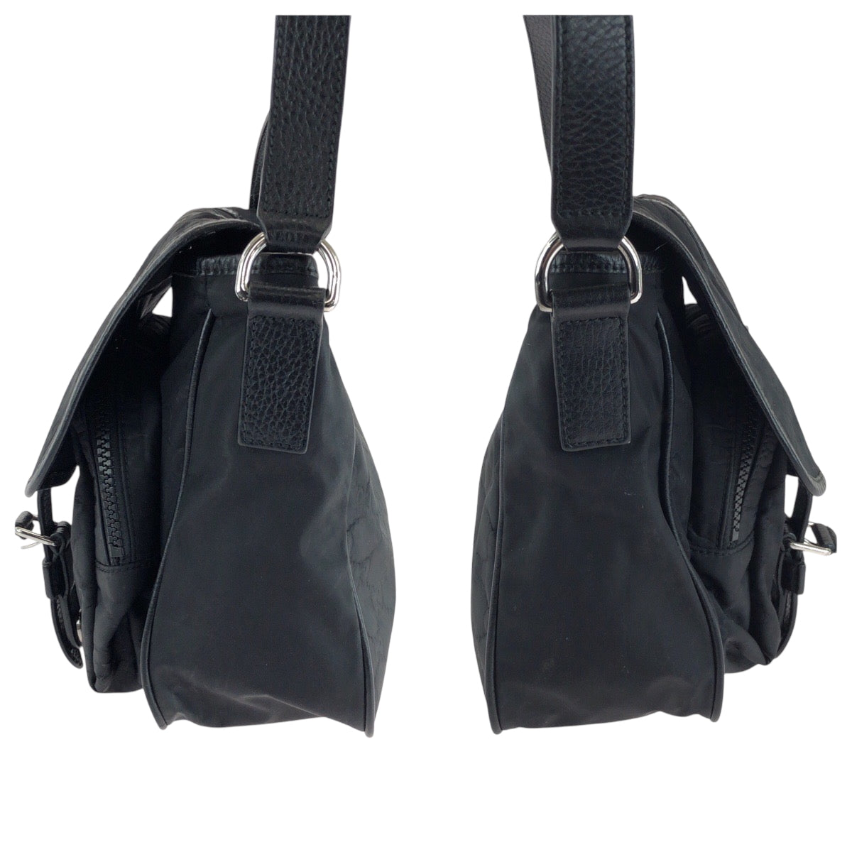 15944
GUCCI グッチ ブラック 黒 シルバー金具 ナイロン / レザー 510335 ショルダーバッグ ポシェット 男女兼用  メンズ ABP46