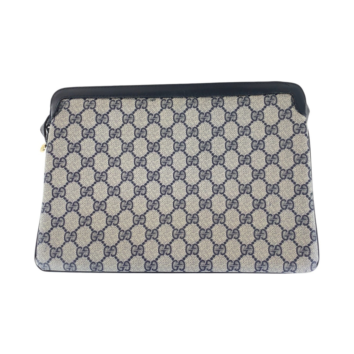 15947
GUCCI グッチ ヴィンテージ オールドグッチ シェリーライン インターロッキング ネイビー ゴールド金具 GGスプリームキャンバス / レザー 010 378 ショルダーバッグ ポシェット  レディース B38