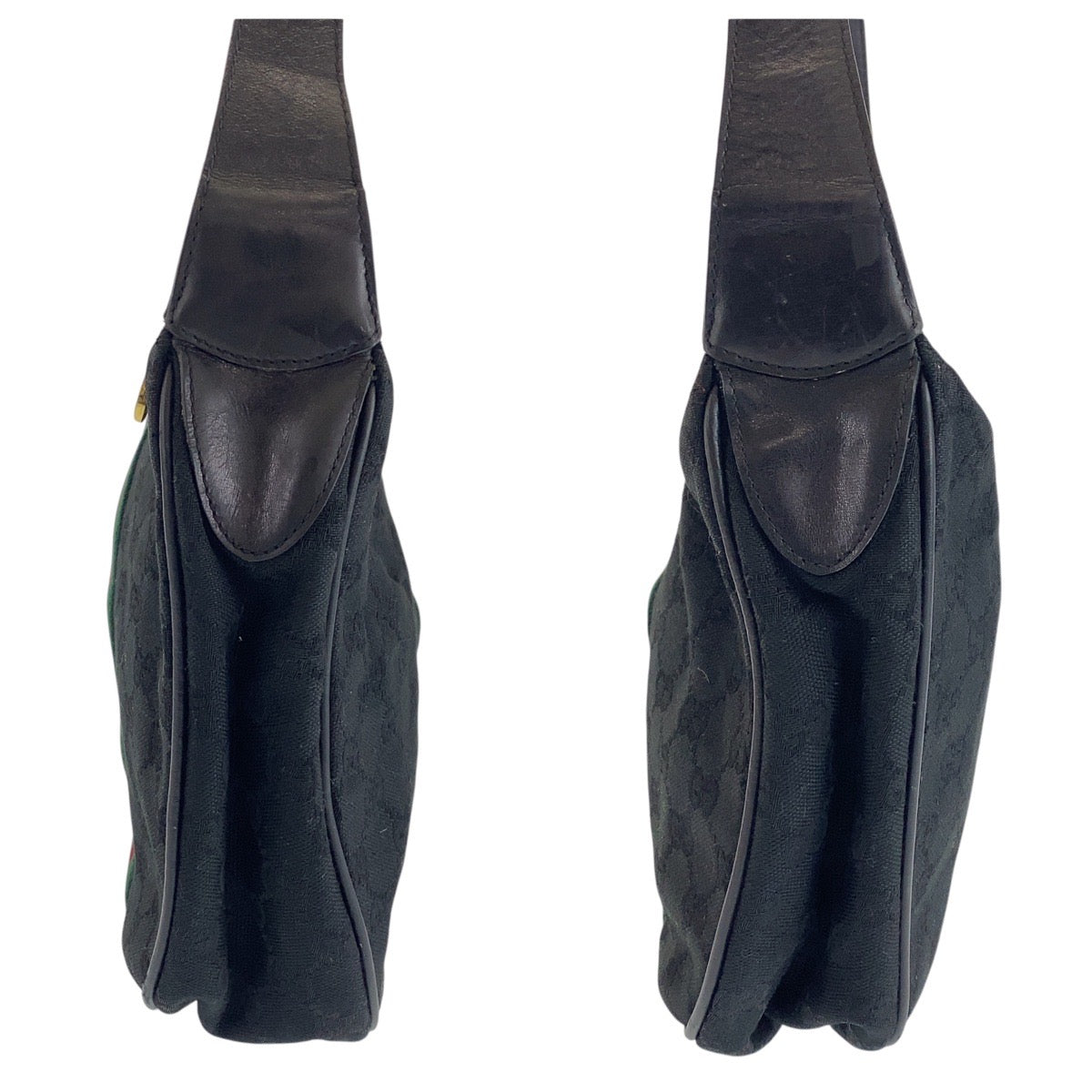 15950
GUCCI グッチ ヴィンテージ オールドグッチ シェリーライン ブラック 黒 マルチカラー ゴールド金具 GGキャンバス / レザー 10 2 3840 斜め掛け ショルダーバッグ  レディース AB45