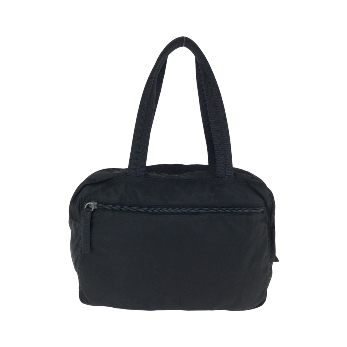 15951
PRADA プラダ テスート 三角ロゴプレート ブラック 黒 シルバー金具 ナイロン ハンドバッグ トートバッグ  レディース
