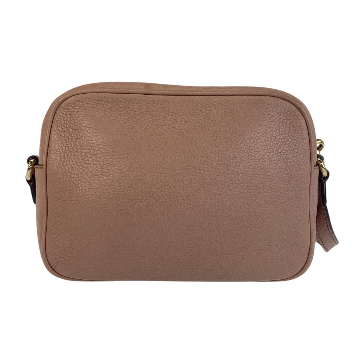 15953
 GUCCI Soho Pink Beige Gold Hardware Leather 303364 Shoulder Bag Pochette Women's