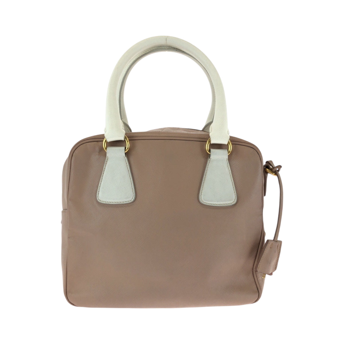 15961
PRADA プラダ サフィアーノ ピンク ホワイト ゴールド金具 レザー ショルダーバッグ ハンドバッグ 2way レディース ABP49