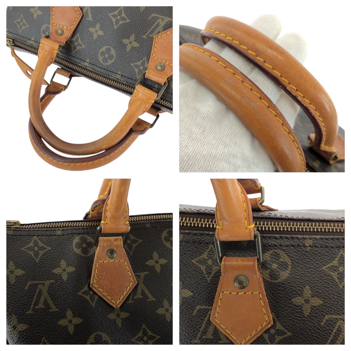 15964
LOUIS VUITTON ルイヴィトン モノグラム スピーディ30 ブラウン ゴールド金具 PVC  M41526 ハンドバッグ ボストンバッグ  レディース