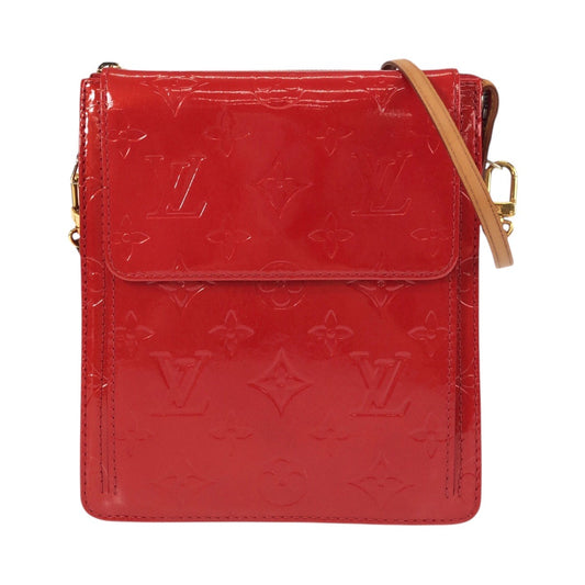 15965
LOUIS VUITTON ルイヴィトン モノグラム ヴェルニ モット ルージュ ゴールド金具 エナメル M91137 ショルダーバッグ  レディース