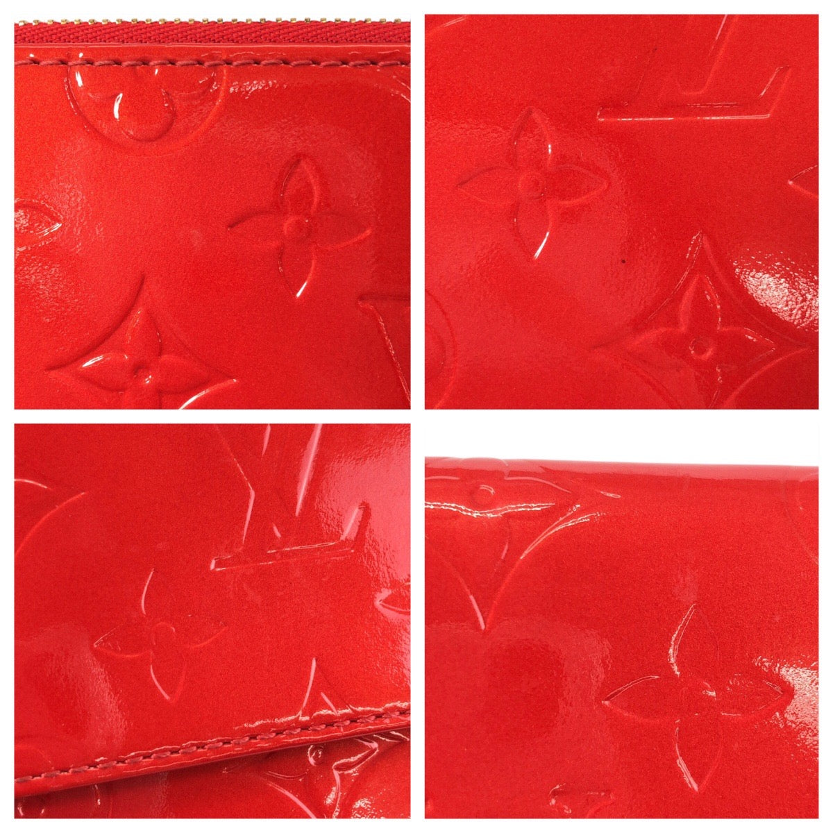 15965
LOUIS VUITTON ルイヴィトン モノグラム ヴェルニ モット ルージュ ゴールド金具 エナメル M91137 ショルダーバッグ  レディース
