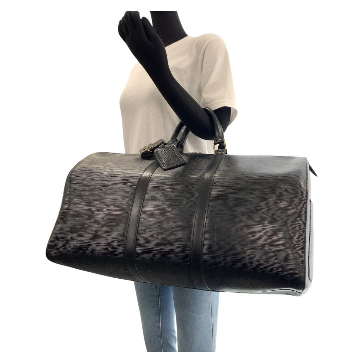 15966
LOUIS VUITTON ルイヴィトン エピ キーポル 50 ノワール ブラック 黒 ゴールド金具 レザー M42962 ボストンバッグ 男女兼用  レディース