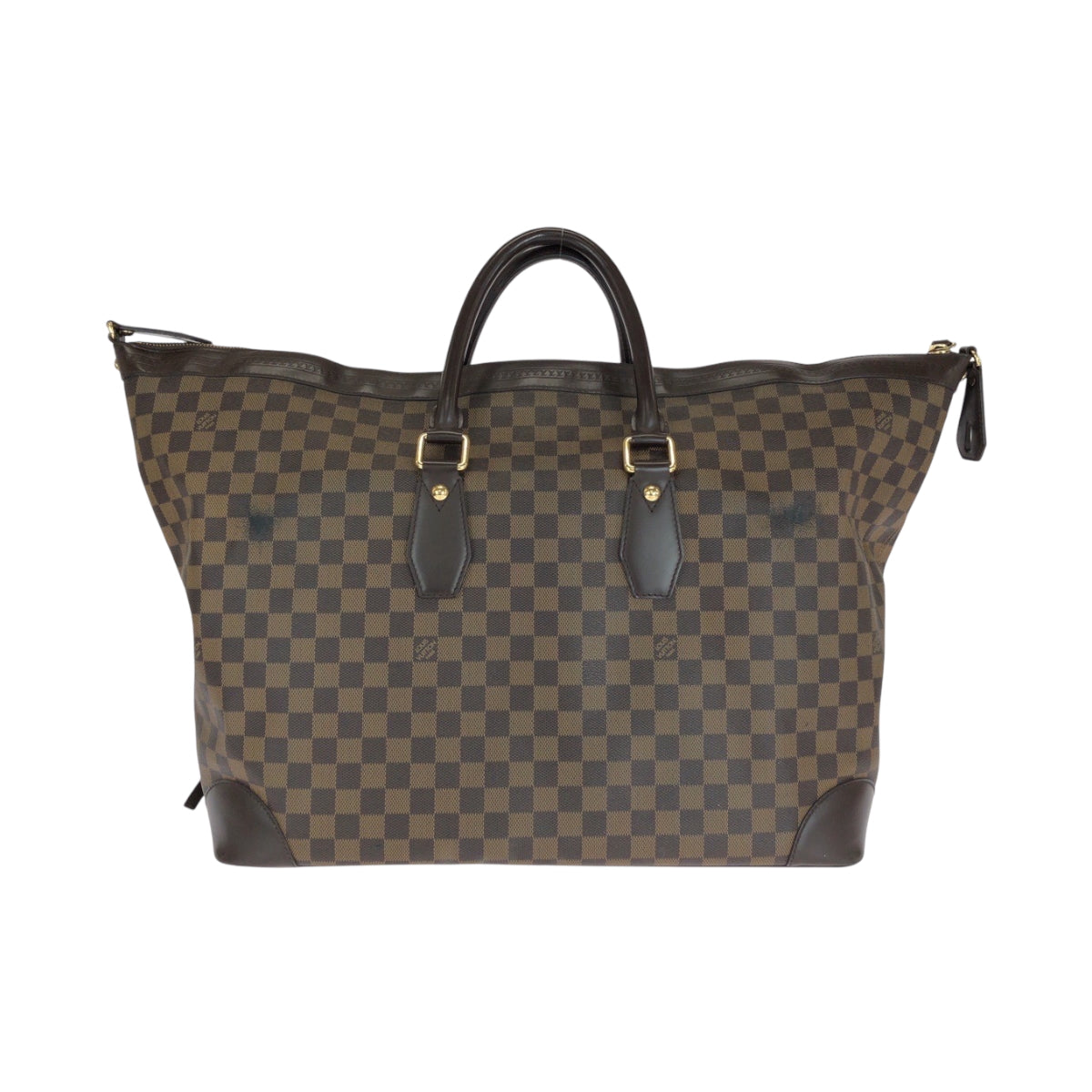 15967
LOUIS VUITTON ルイヴィトン ダミエ ヴァスラブ ブラウン ゴールド金具 PVC N41537 ボストンバッグ ハンドバッグ  レディース