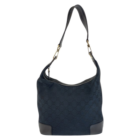 15969
GUCCI グッチ ブラック 黒 ゴールド金具 GGキャンバス / レザー 001 4204 ショルダーバッグ  レディース ABP32