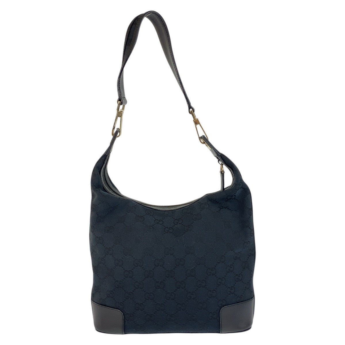 15969
GUCCI グッチ ブラック 黒 ゴールド金具 GGキャンバス / レザー 001 4204 ショルダーバッグ  レディース ABP32