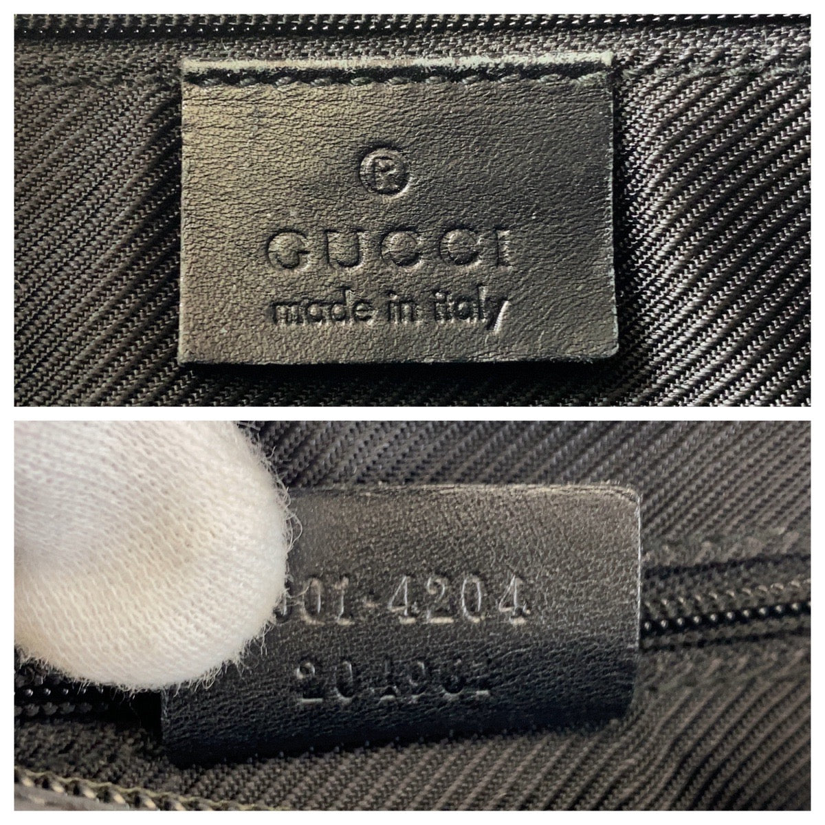 15969
GUCCI グッチ ブラック 黒 ゴールド金具 GGキャンバス / レザー 001 4204 ショルダーバッグ  レディース ABP32