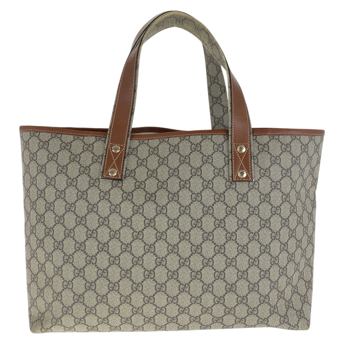 15974
GUCCI グッチ シェリーライン ブラウン グレー ゴールド金具 GGスプリームキャンバス / レザー 211134 トートバッグ ショルダーバッグ  レディース