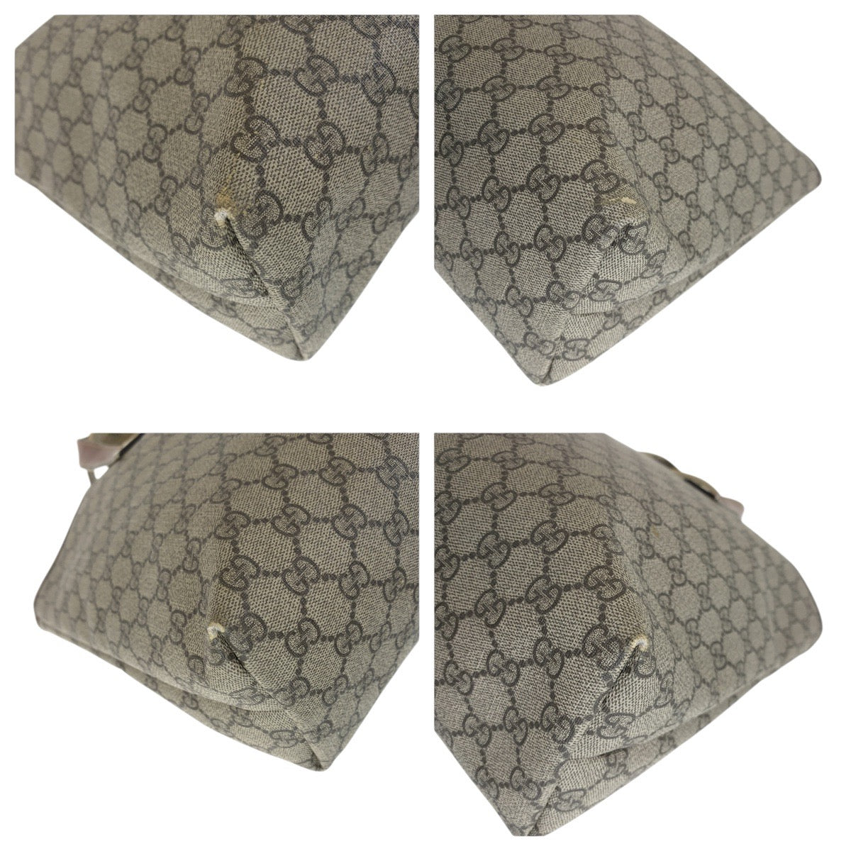 15974
GUCCI グッチ シェリーライン ブラウン グレー ゴールド金具 GGスプリームキャンバス / レザー 211134 トートバッグ ショルダーバッグ  レディース