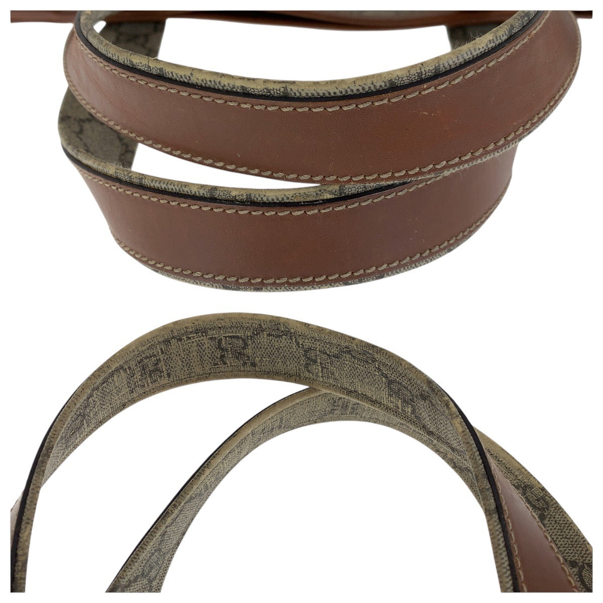 15974
GUCCI グッチ シェリーライン ブラウン グレー ゴールド金具 GGスプリームキャンバス / レザー 211134 トートバッグ ショルダーバッグ  レディース