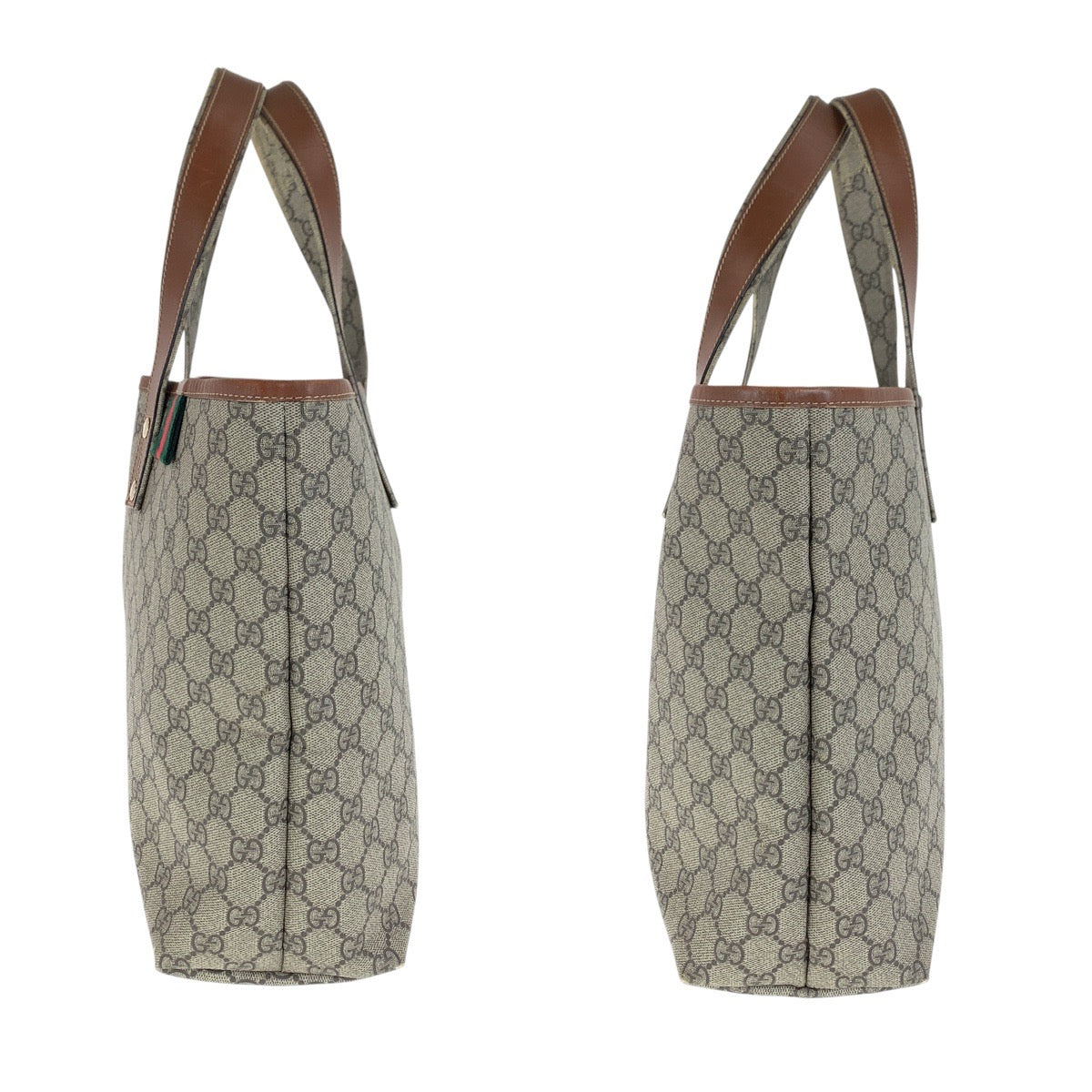 15974
GUCCI グッチ シェリーライン ブラウン グレー ゴールド金具 GGスプリームキャンバス / レザー 211134 トートバッグ ショルダーバッグ  レディース