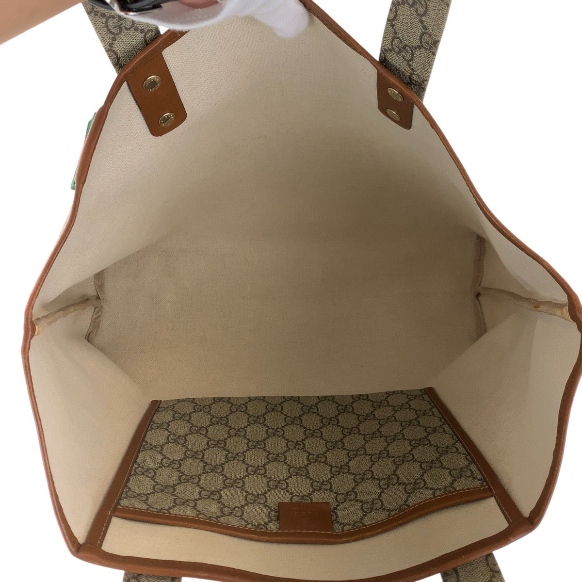 15974
GUCCI グッチ シェリーライン ブラウン グレー ゴールド金具 GGスプリームキャンバス / レザー 211134 トートバッグ ショルダーバッグ  レディース