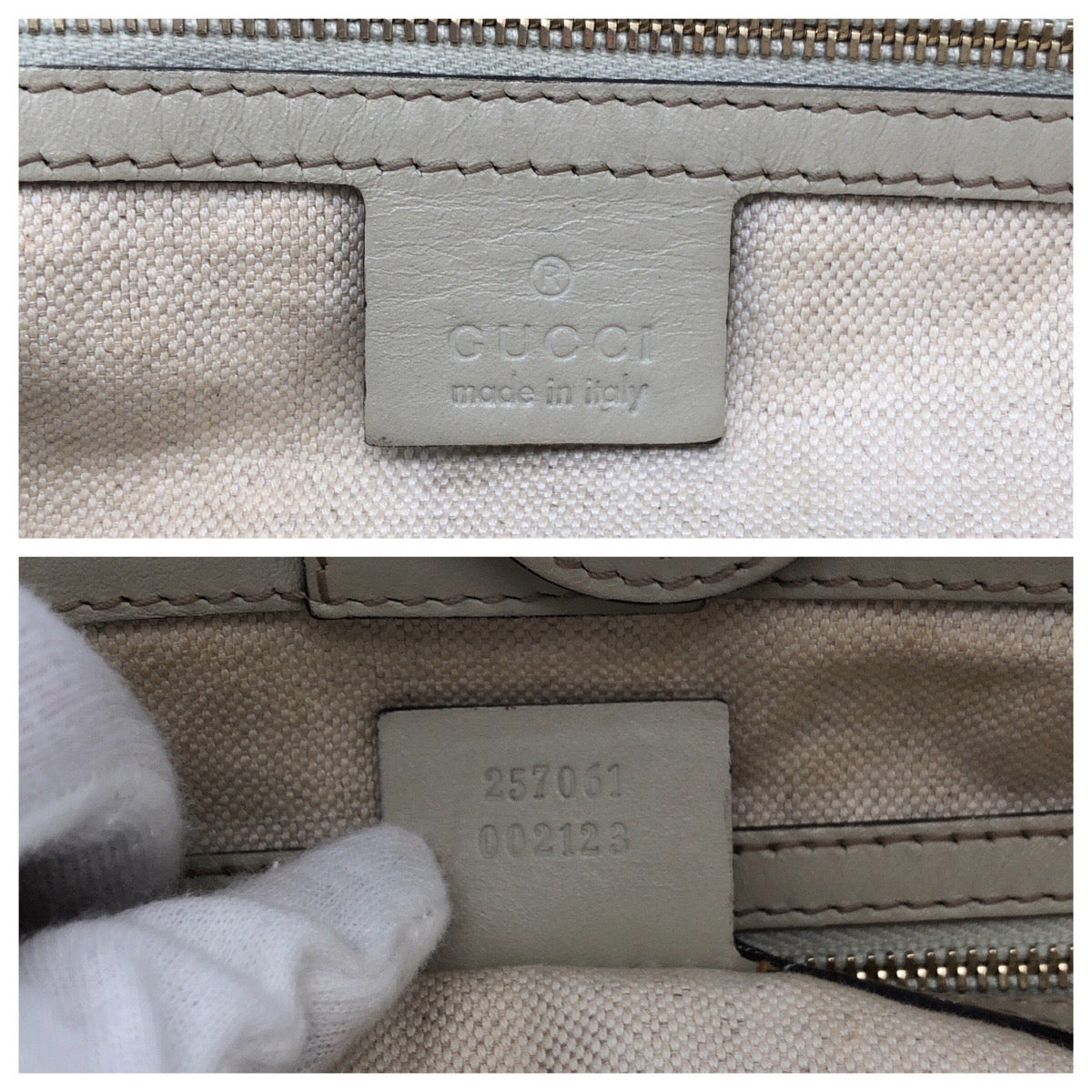 15975
GUCCI グッチ シェリーライン メイフェア リボン ベージュ アイボリー ゴールド金具 GGキャンバス 256071 トートバッグ ハンドバッグ  レディース