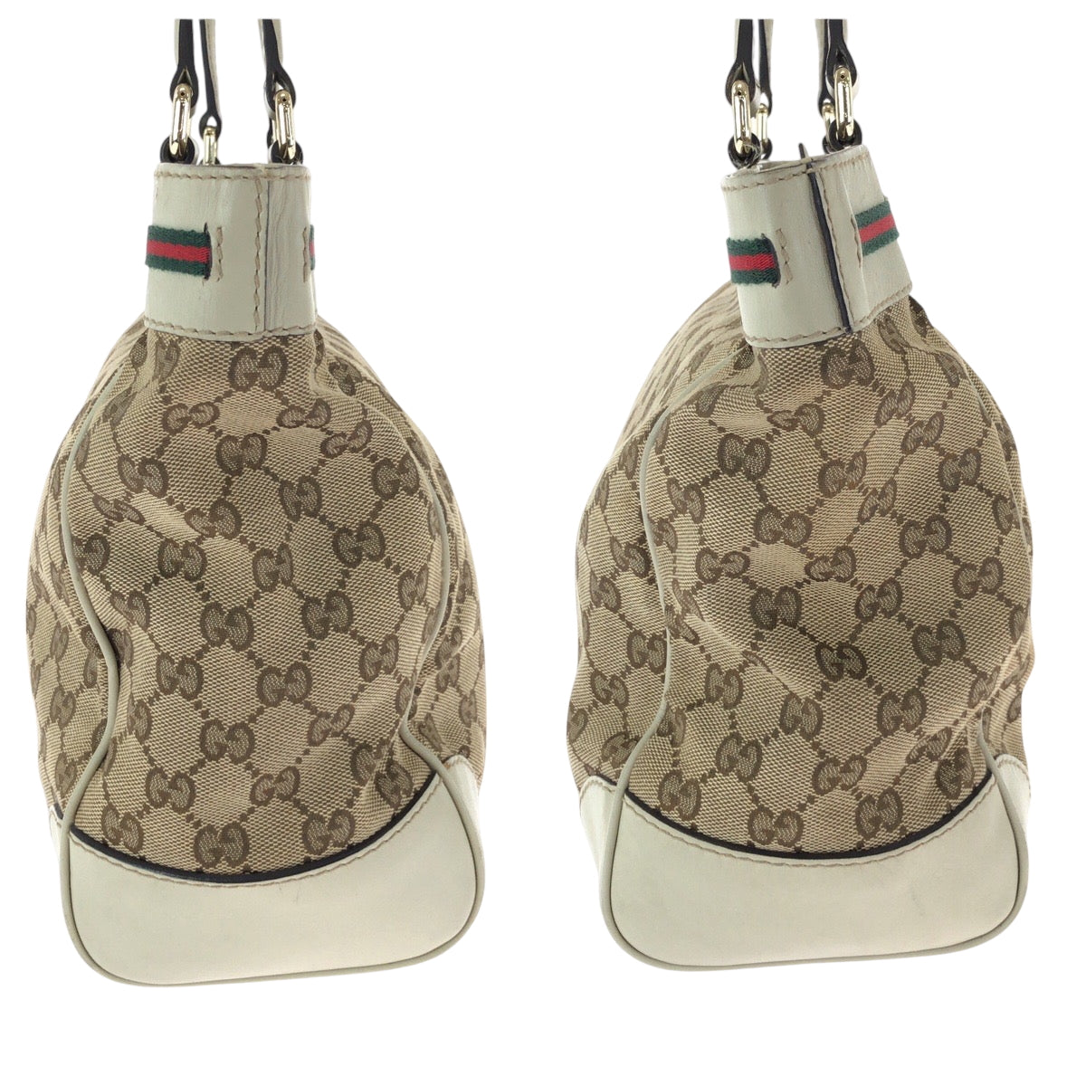 15975
GUCCI グッチ シェリーライン メイフェア リボン ベージュ アイボリー ゴールド金具 GGキャンバス 256071 トートバッグ ハンドバッグ  レディース