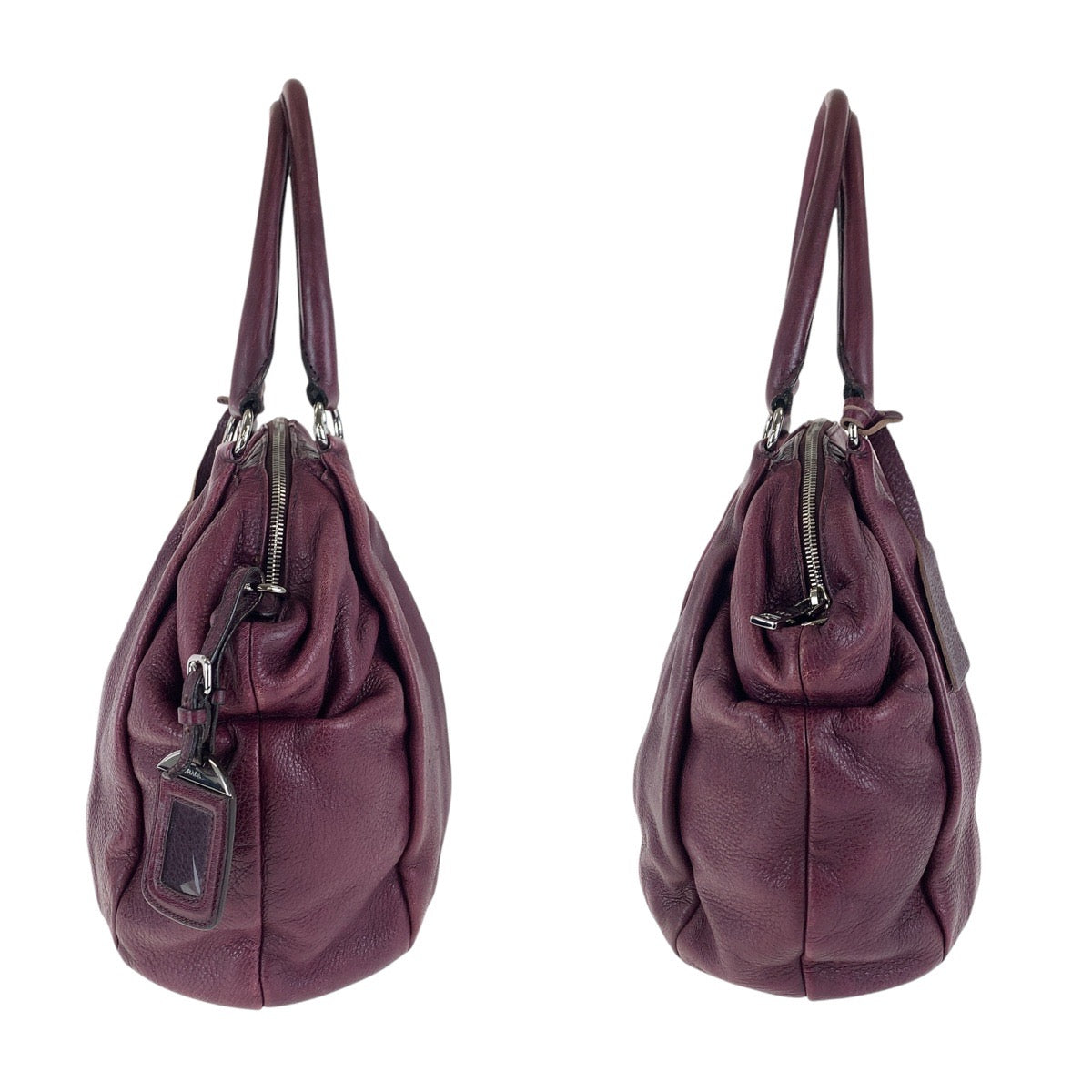15979
PRADA プラダ ヴィッテロダイノ パープル シルバー金具 レザー トートバッグ ショルダーバッグ  レディース AB41