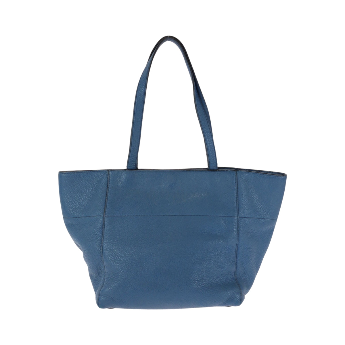 15980
PRADA プラダ ヴィッテロダイノ 三角ロゴプレート ブルー ゴールド金具 レザー トートバッグ ハンドバッグ  レディース ABP41