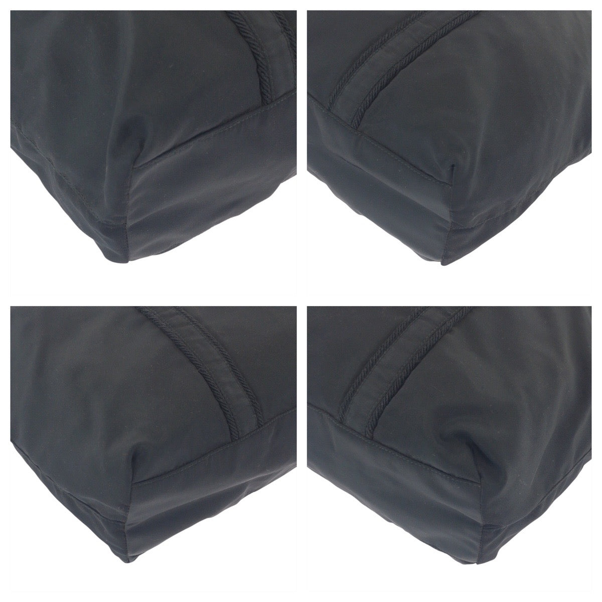 15985
PRADA プラダ テスート ロゴ刺繍 ブラック 黒 ゴールド金具 ナイロン トートバッグ ショルダーバッグ  レディース AB34