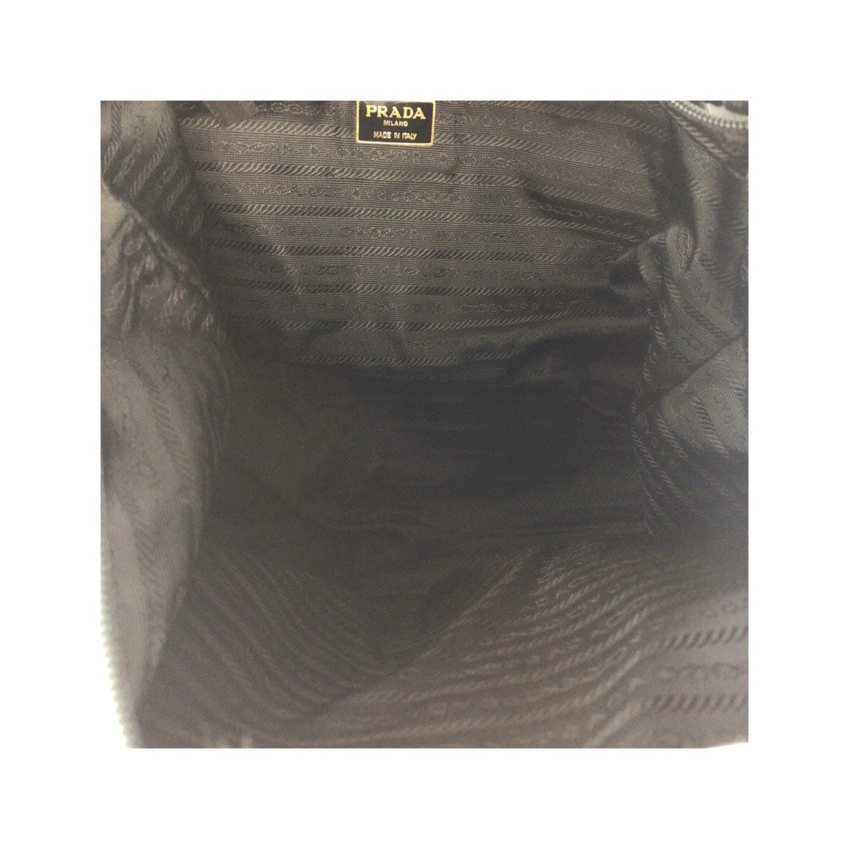 15985
PRADA Tessuto Logo Embroidered Black Gold Hardware Nylon Tote Bag Shoulder Bag Ladies AB34