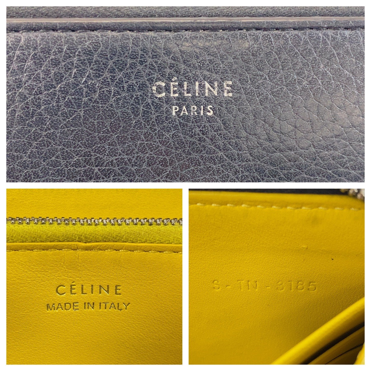 15986
CELINE セリーヌ ブラック 黒 シルバー金具 レザー 長財布 ロングウォレット 男女兼用  レディース