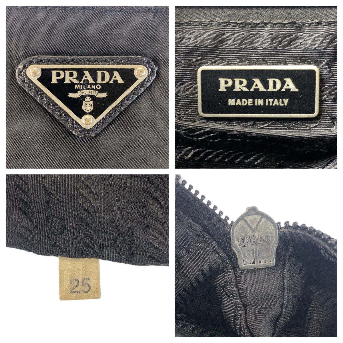 15992
PRADA プラダ テスート 三角ロゴプレート ブラック 黒 シルバー金具 ナイロン ショルダーバッグ メッセンジャーバッグ  レディース