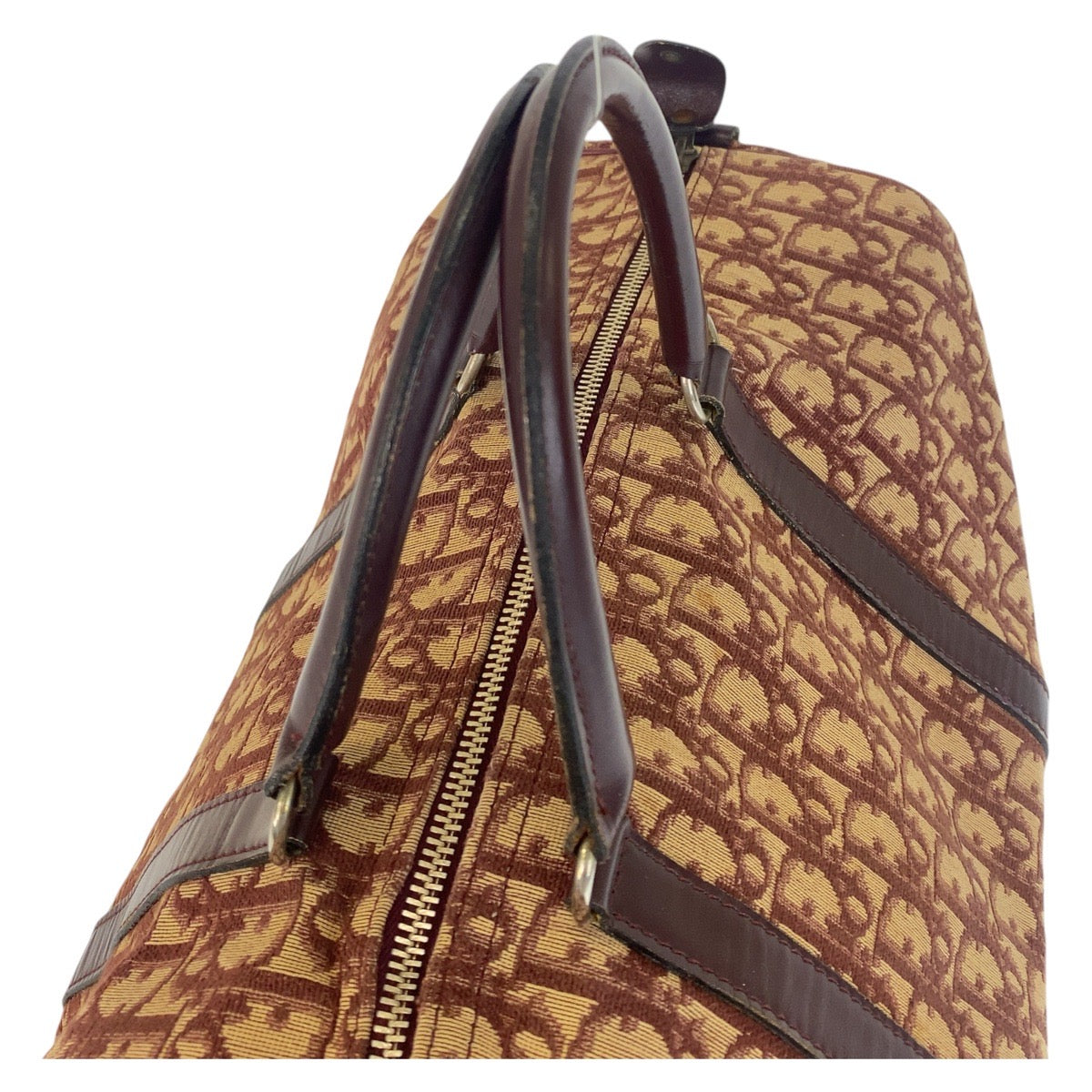 15995
Christian Dior クリスチャンディオール トロッター レッド ベージュ キャンバス / レザー ハンドバッグ ボストンバッグ  レディース