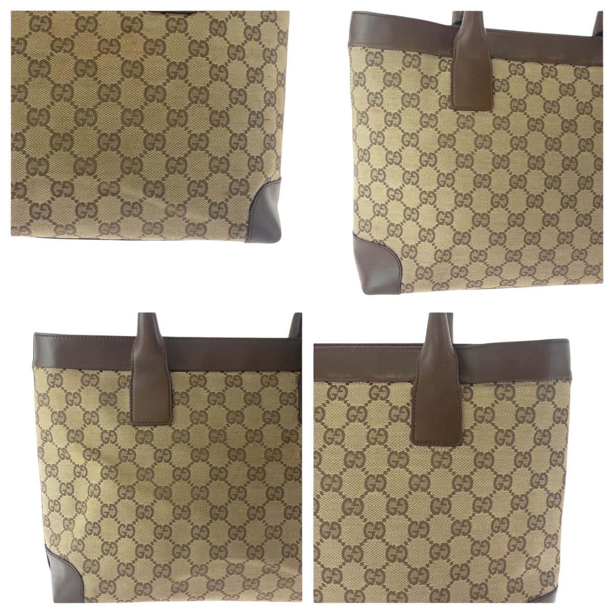 16000
GUCCI グッチ ブラウン ゴールド金具 GGキャンバス 002 1119 トートバッグ ハンドバッグ  レディース