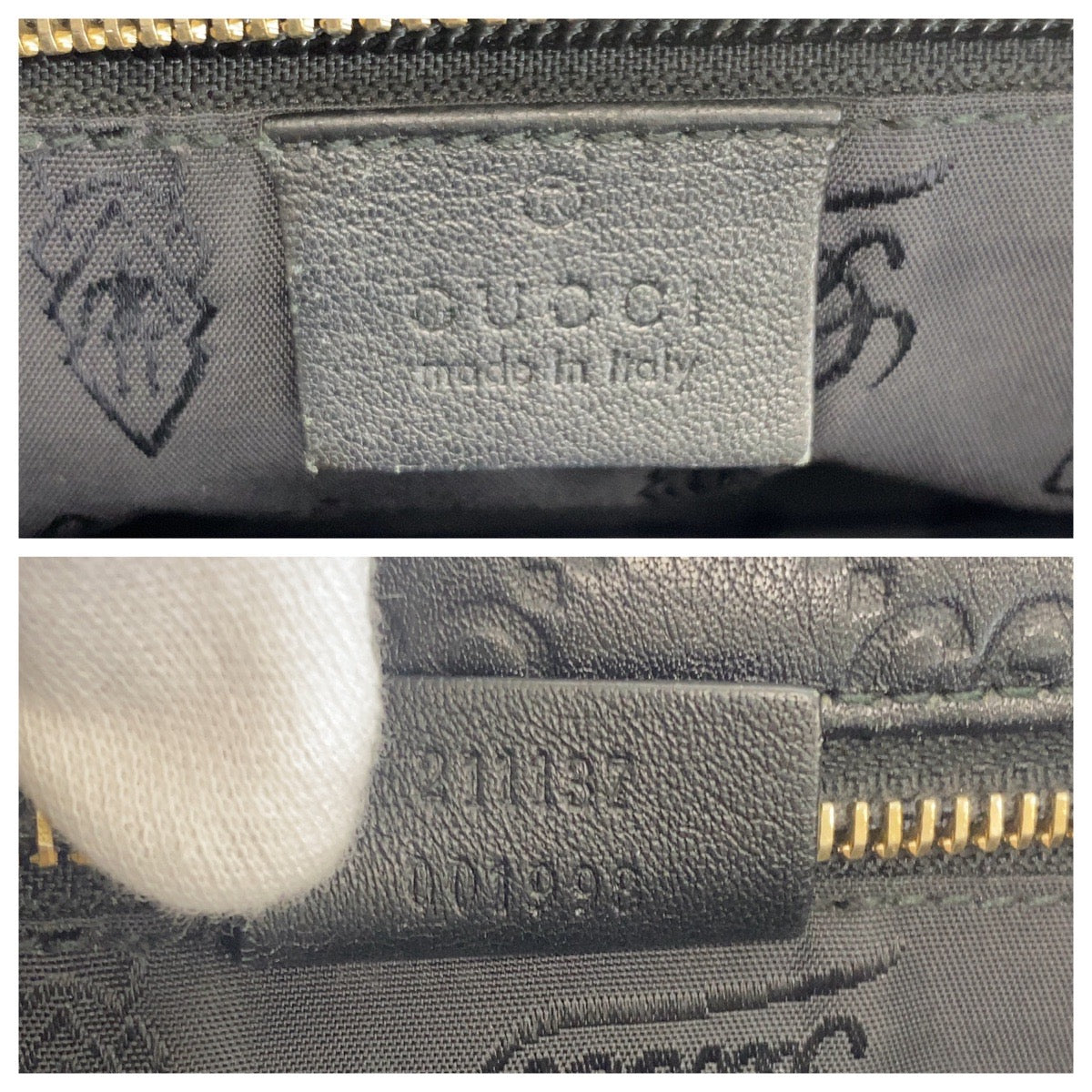 16001
GUCCI グッチ グッチシマ ブラック 黒 ゴールド金具 レザー 211137 トートバッグ ショルダーバッグ  レディース