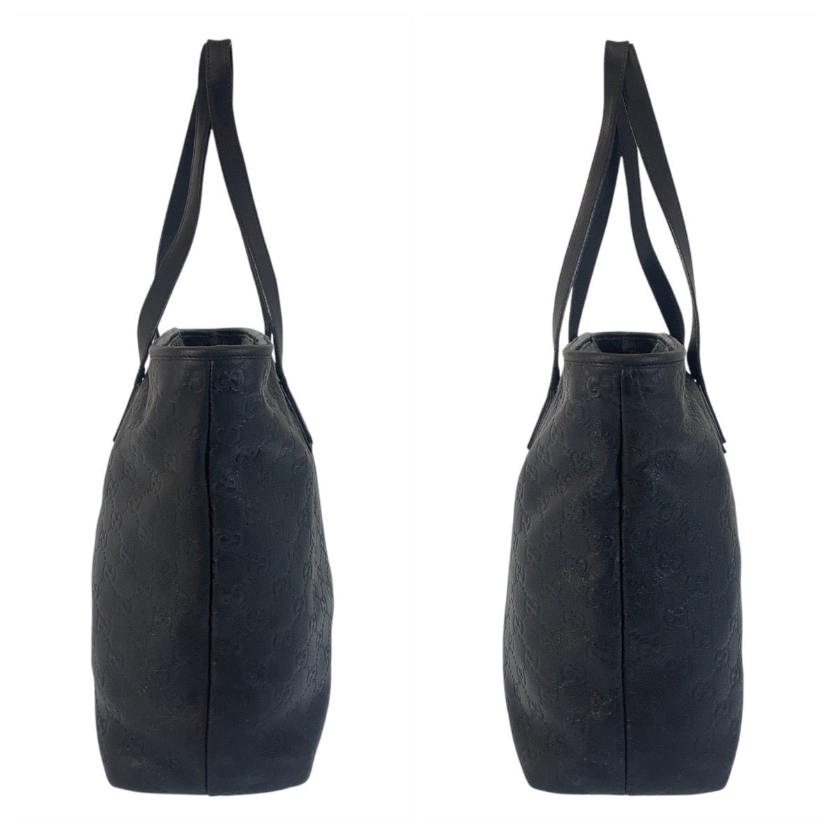 16001
GUCCI グッチ グッチシマ ブラック 黒 ゴールド金具 レザー 211137 トートバッグ ショルダーバッグ  レディース