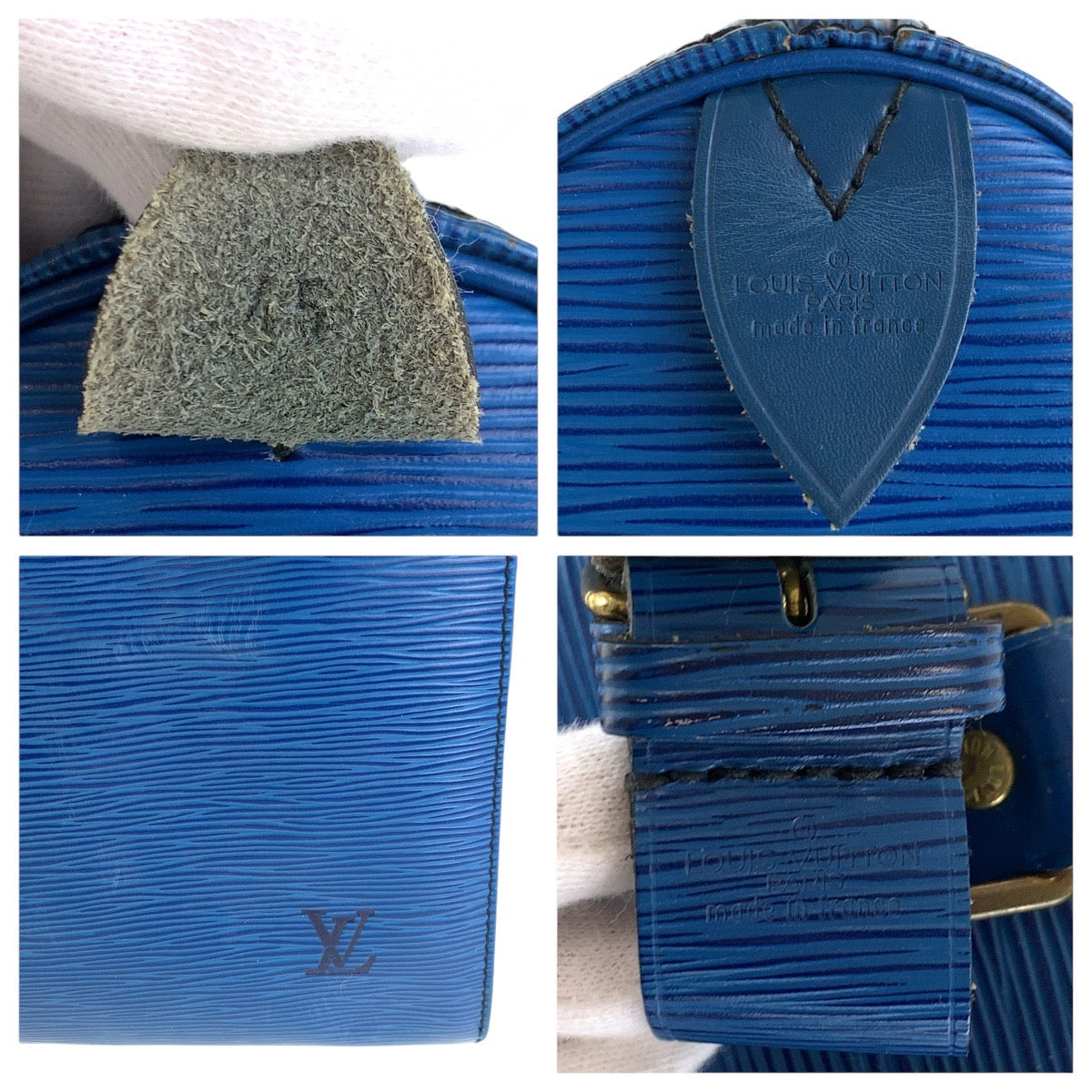 16007
LOUIS VUITTON ルイヴィトン エピ キーポル45 ブルー ゴールド金具 レザー M42975 ボストンバッグ 男女兼用  レディース