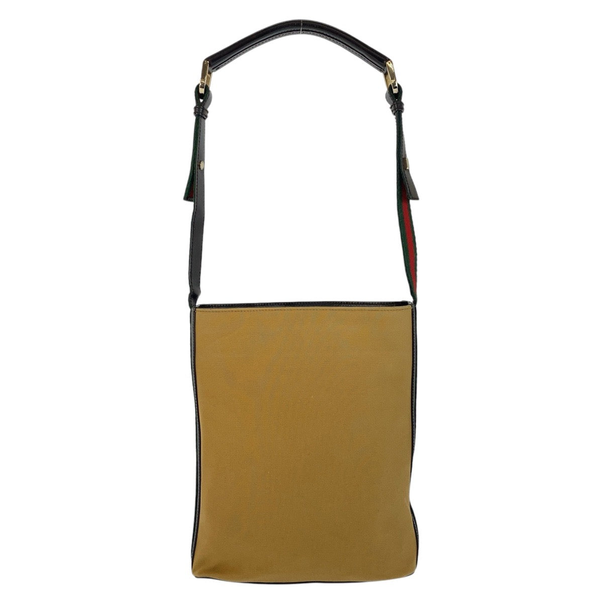 16008
GUCCI グッチ シェリーライン キャメル ブラック 黒 ゴールド金具 キャンバス / レザー 4286 ショルダーバッグ  レディース ABP32