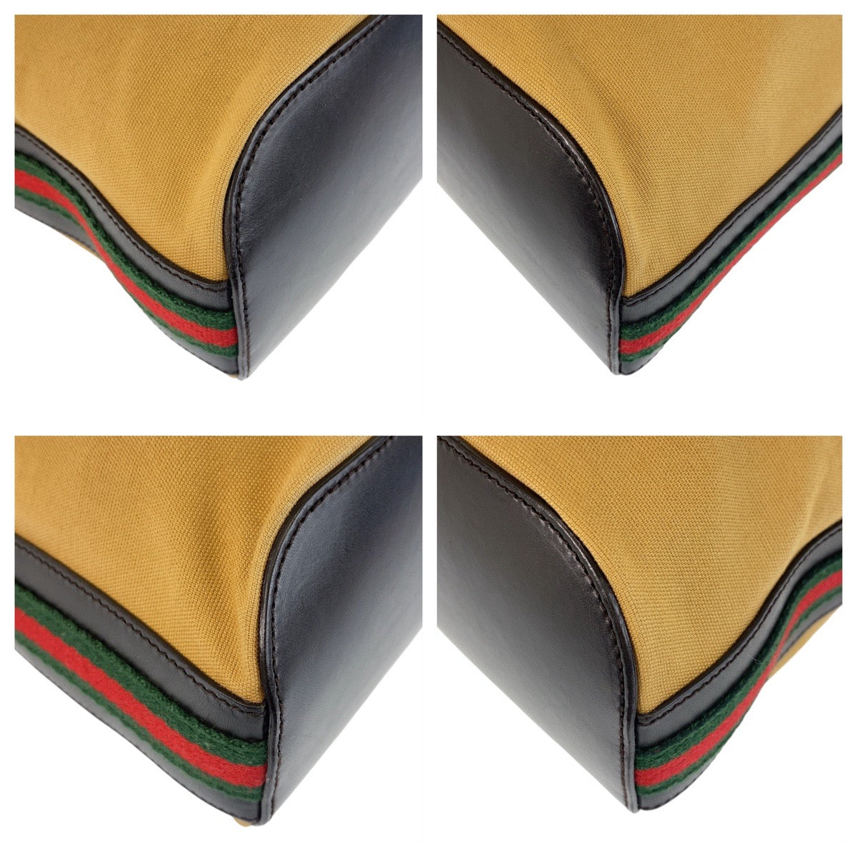 16008
GUCCI グッチ シェリーライン キャメル ブラック 黒 ゴールド金具 キャンバス / レザー 4286 ショルダーバッグ  レディース ABP32