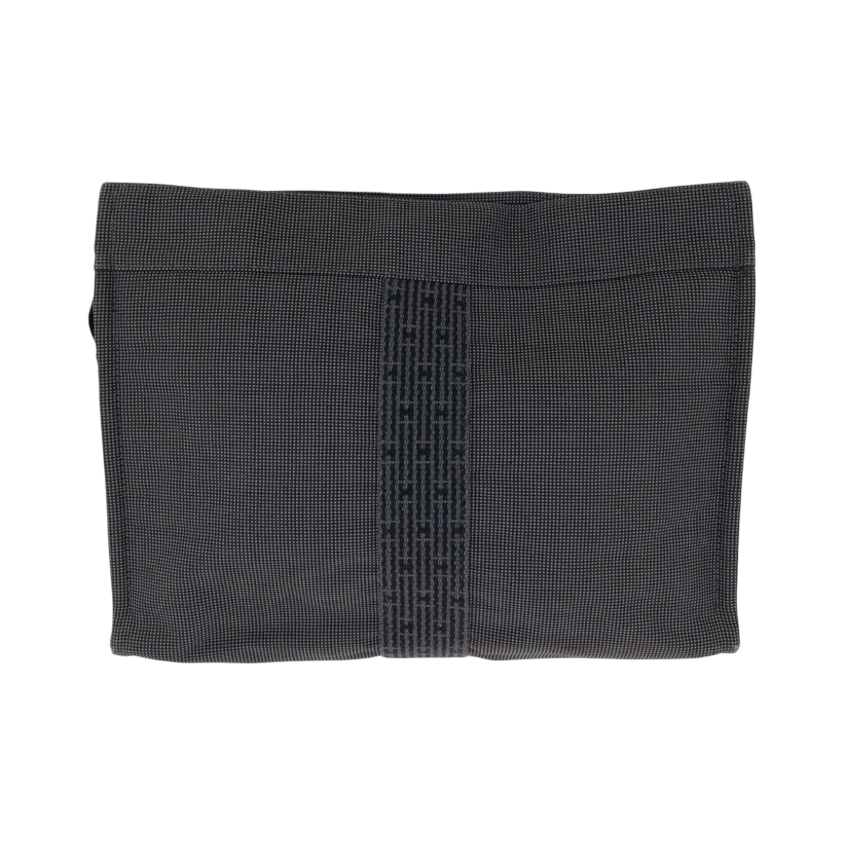 16012
HERMES エルメス エールライン グレー シルバー金具 キャンバス セカンドバッグ クラッチバッグ  メンズ ABP10