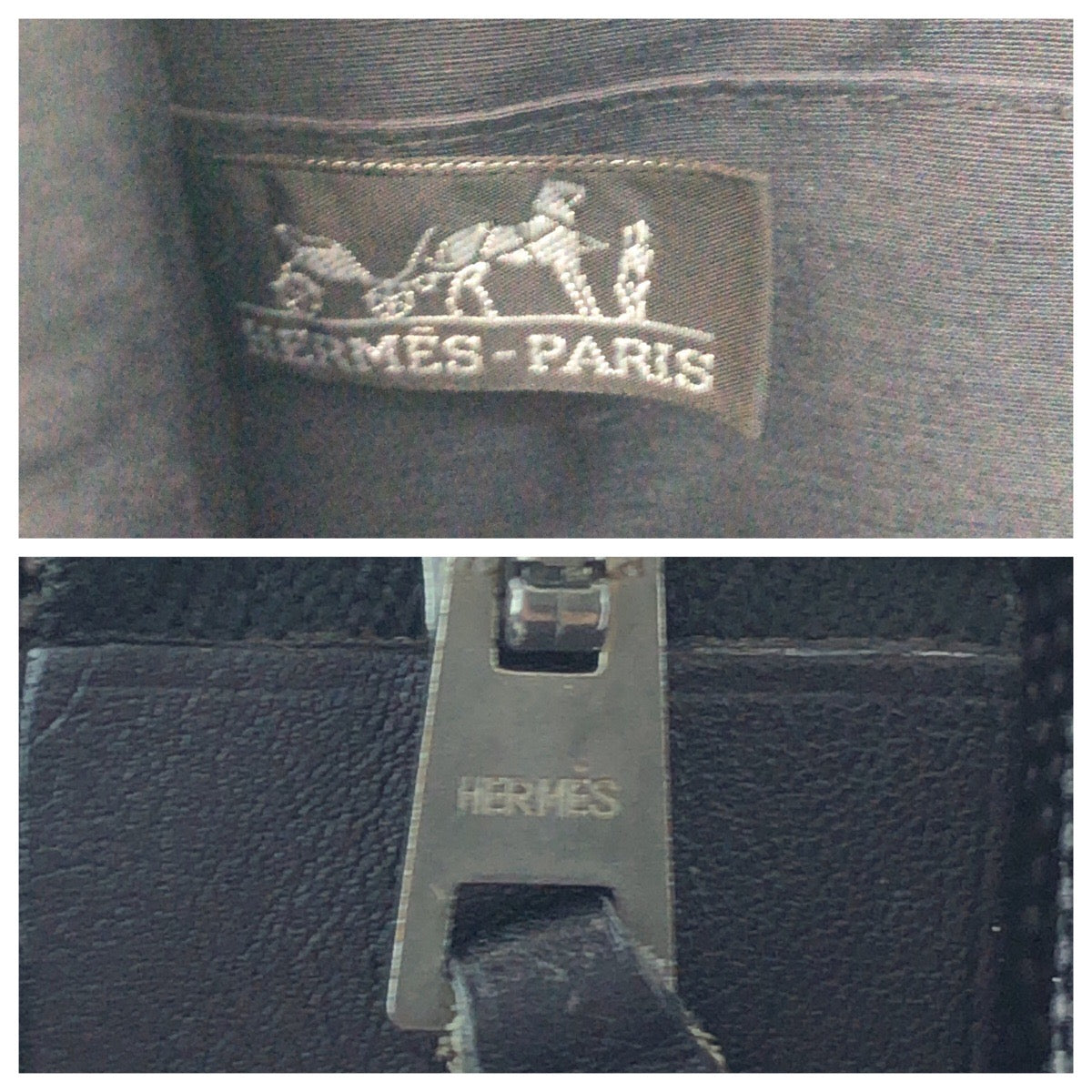16012
HERMES エルメス エールライン グレー シルバー金具 キャンバス セカンドバッグ クラッチバッグ  メンズ ABP10