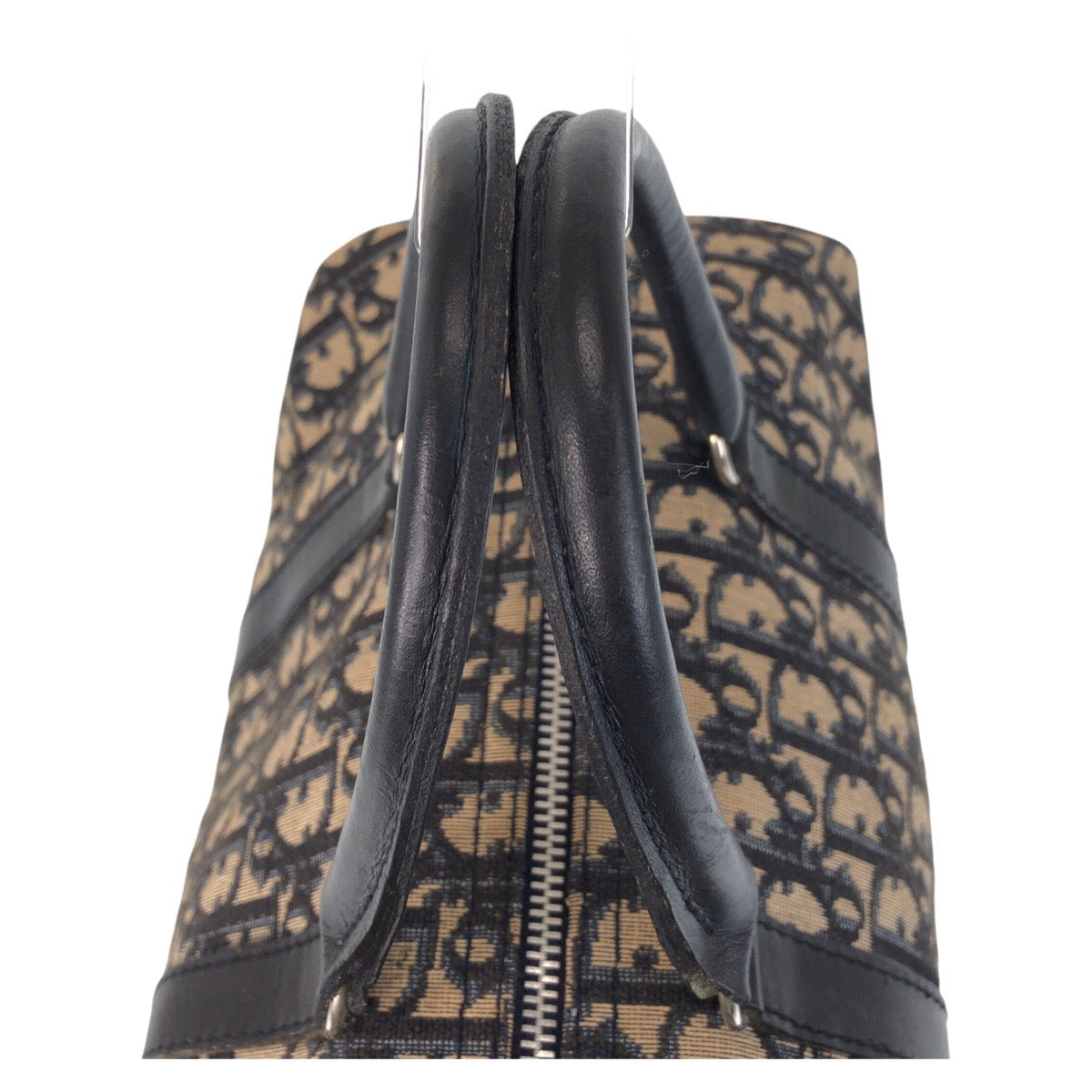 16014
Christian Dior クリスチャンディオール トロッター ネイビー ベージュ シルバー金具 キャンバス / レザー ハンドバッグ ボストンバッグ  レディース