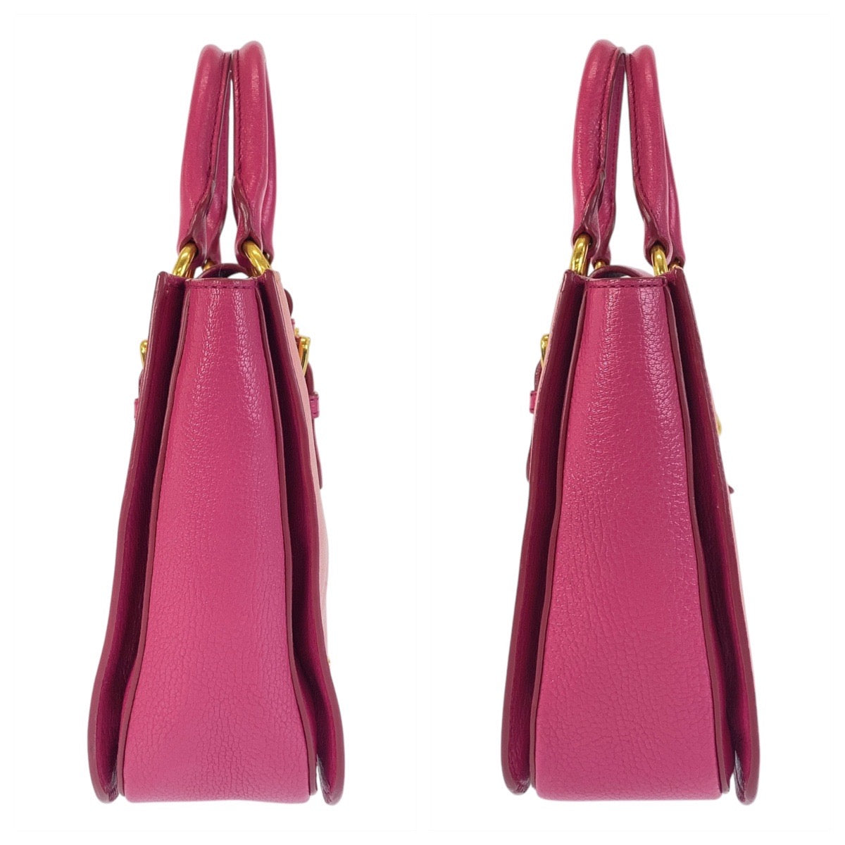 16015
Miu Miu ミュウ ミュウ マドラス ピンク ゴールド金具 レザー ハンドバッグ ショルダーバッグ  レディース ABP41