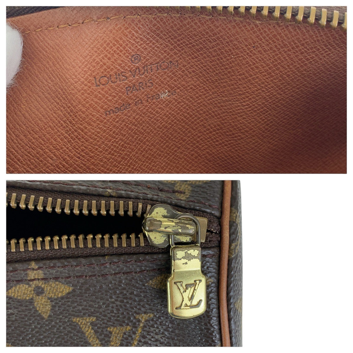 16019
LOUIS VUITTON ルイヴィトン パピヨン 30 ブラウン ゴールド金具 PVC / レザー M51365 ハンドバッグ ミニボストンバッグ  レディース AB41
