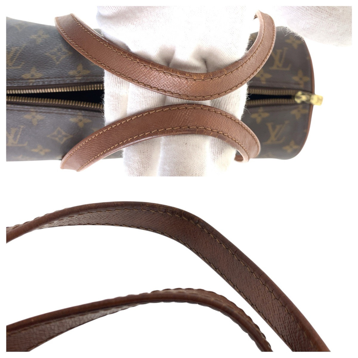 16019
LOUIS VUITTON ルイヴィトン パピヨン 30 ブラウン ゴールド金具 PVC / レザー M51365 ハンドバッグ ミニボストンバッグ  レディース AB41