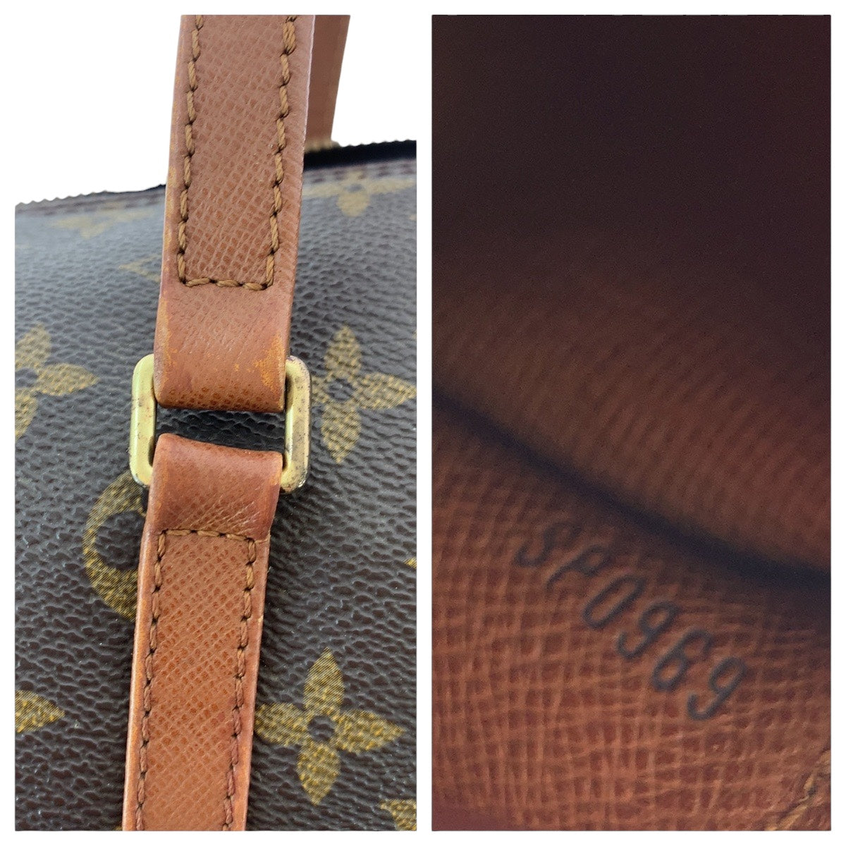 16019
LOUIS VUITTON ルイヴィトン パピヨン 30 ブラウン ゴールド金具 PVC / レザー M51365 ハンドバッグ ミニボストンバッグ  レディース AB41
