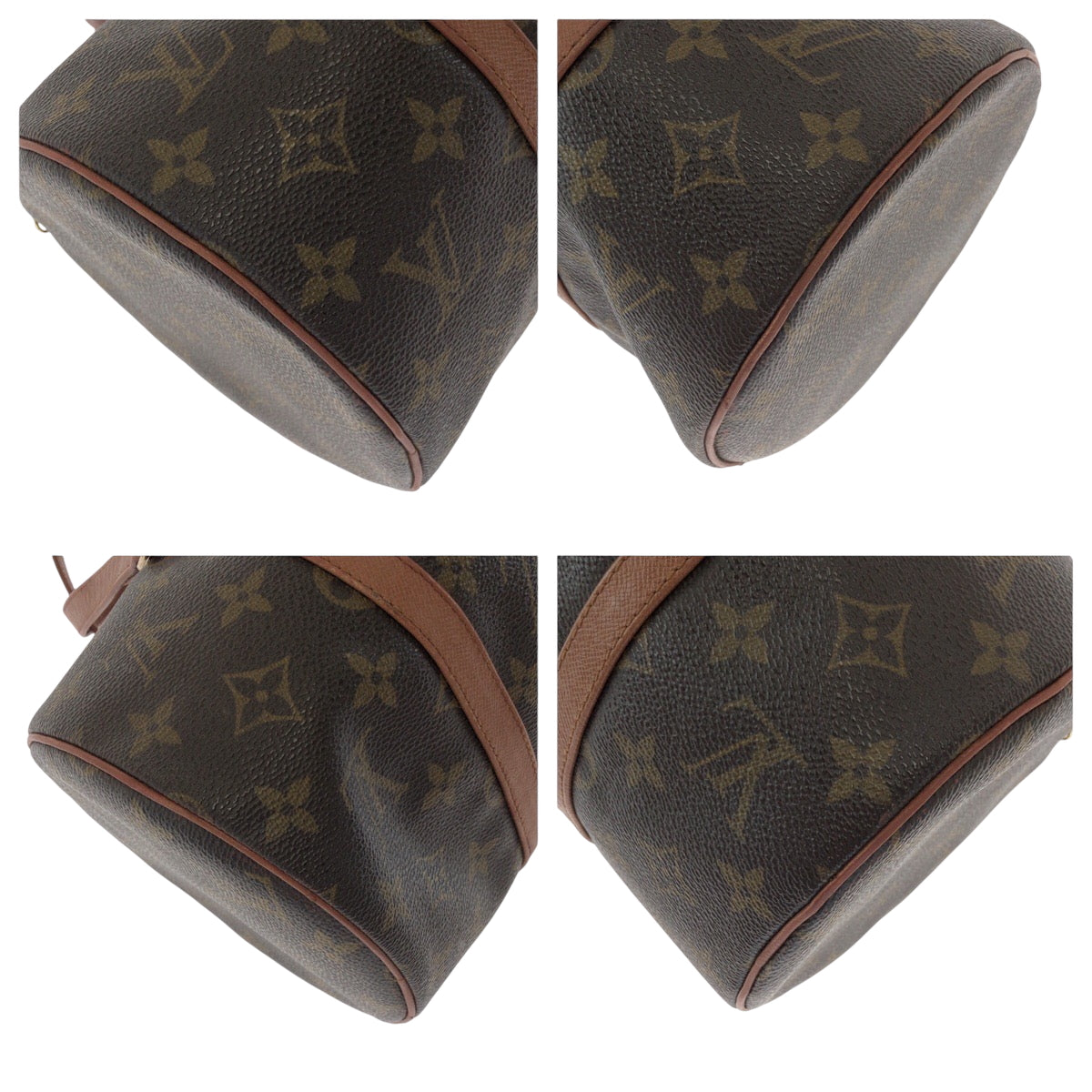 16020
LOUIS VUITTON ルイヴィトン モノグラム パピヨン30 ブラウン ゴールド金具 PVC M51385 ミニボストンバッグ ハンドバッグ  レディース