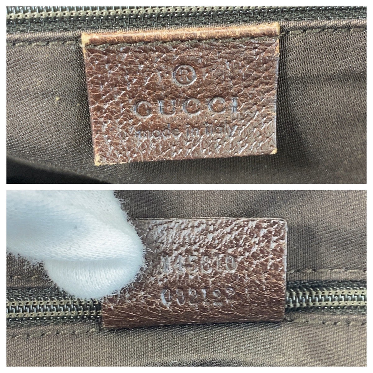 16021
GUCCI グッチ シェリーライン ベージュ ブラウン シルバー金具 GGキャンバス 145810 トートバッグ ショルダーバッグ  レディース ABP32